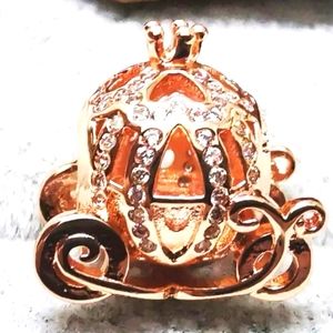 BRAND NEW Pandora charm Rosegold " Cinderella pumpkin carriage "